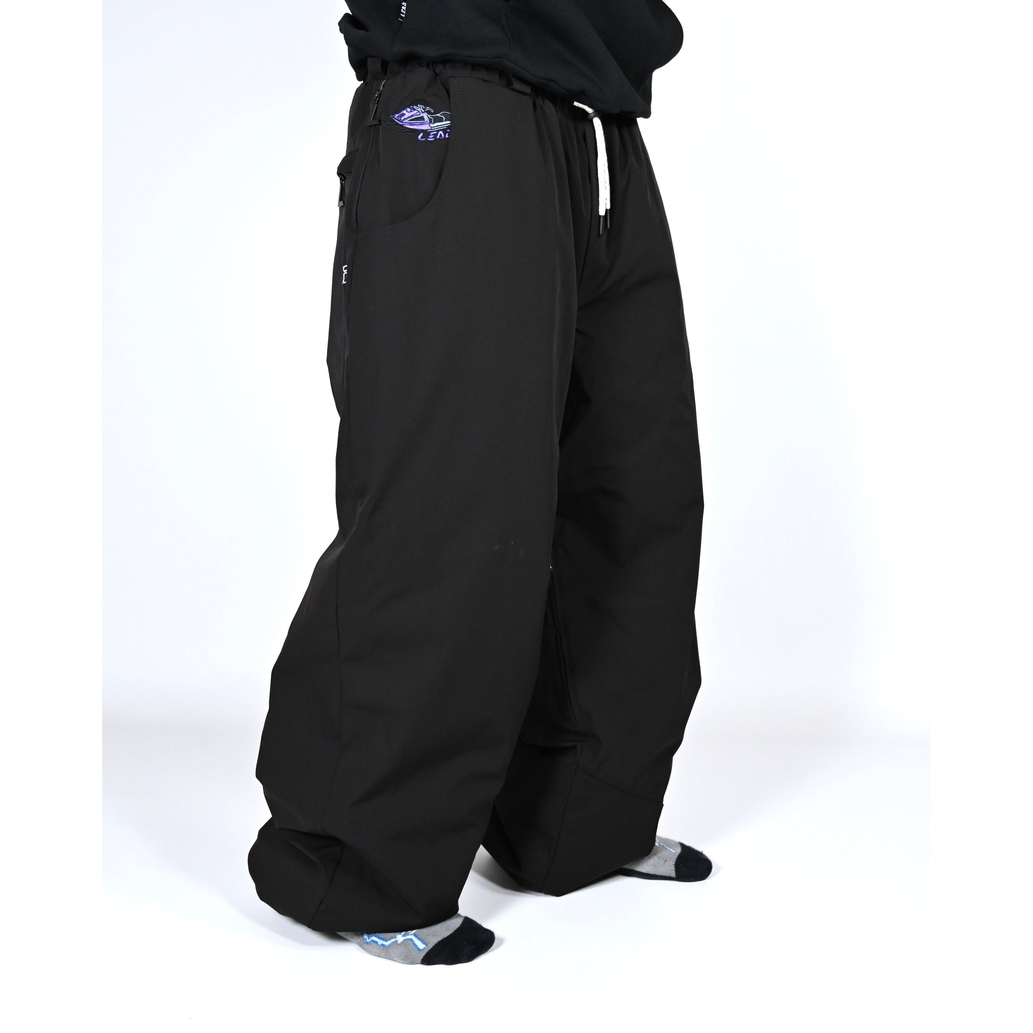 Snow Pants Black Ski & Snowboard Hose Lead Fabrics